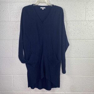 New York & Company Dark Blue Knit Sweater